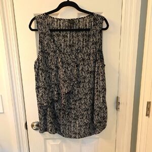 Worthington Womens Black and White Sleeveless Tank Top Size 1X (Bin 9)